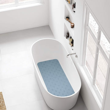 Alfombra para bañera acolchada azul 45x91 cm Rayen